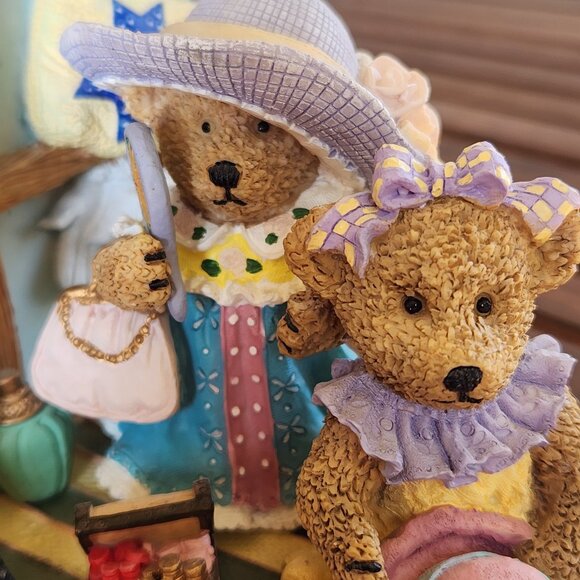 Charming Very Detailed Teddy Bear Porcelain Bookends Nursery or Girls Room Decor - Picture 13 of 16